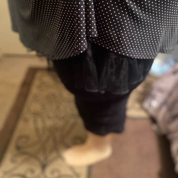 Addition Elle Plus-Size Polka Dot Dress, Black/White with Yellow Tie, Size 4X - Picture 3 of 3